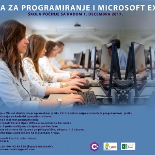 PLAKAT-ŠKOLA ZA PROGRAMIRANJE I MICROSOFT EXCEL
