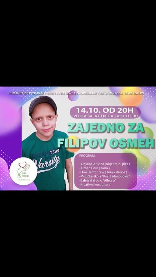 plakat humanitarni koncert 14.10.2019.